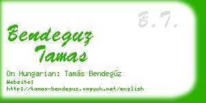 bendeguz tamas business card