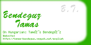 bendeguz tamas business card